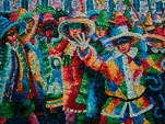 CARNAVAL A VENISE- 1994 Mosaque, 109x90 cm. Coll. prive Brsil.jpg