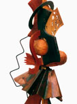 DANSEUSE ESPAGNOLE- 1989 Acajou, ebne, cuivre et acier. 27x29x75 cm. Coll. P. Gonzals.jpg
